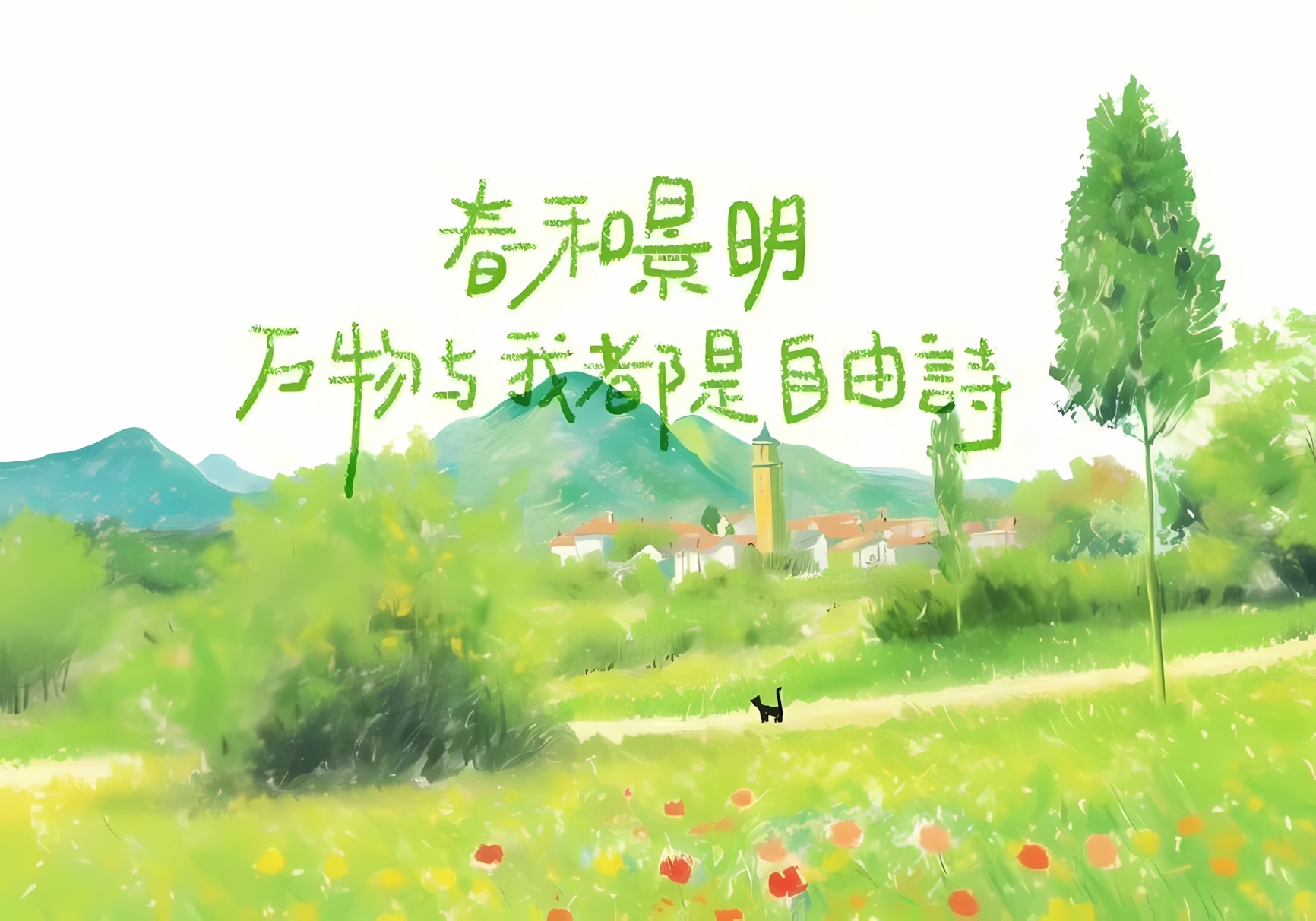 卡通-小镇-春天.png