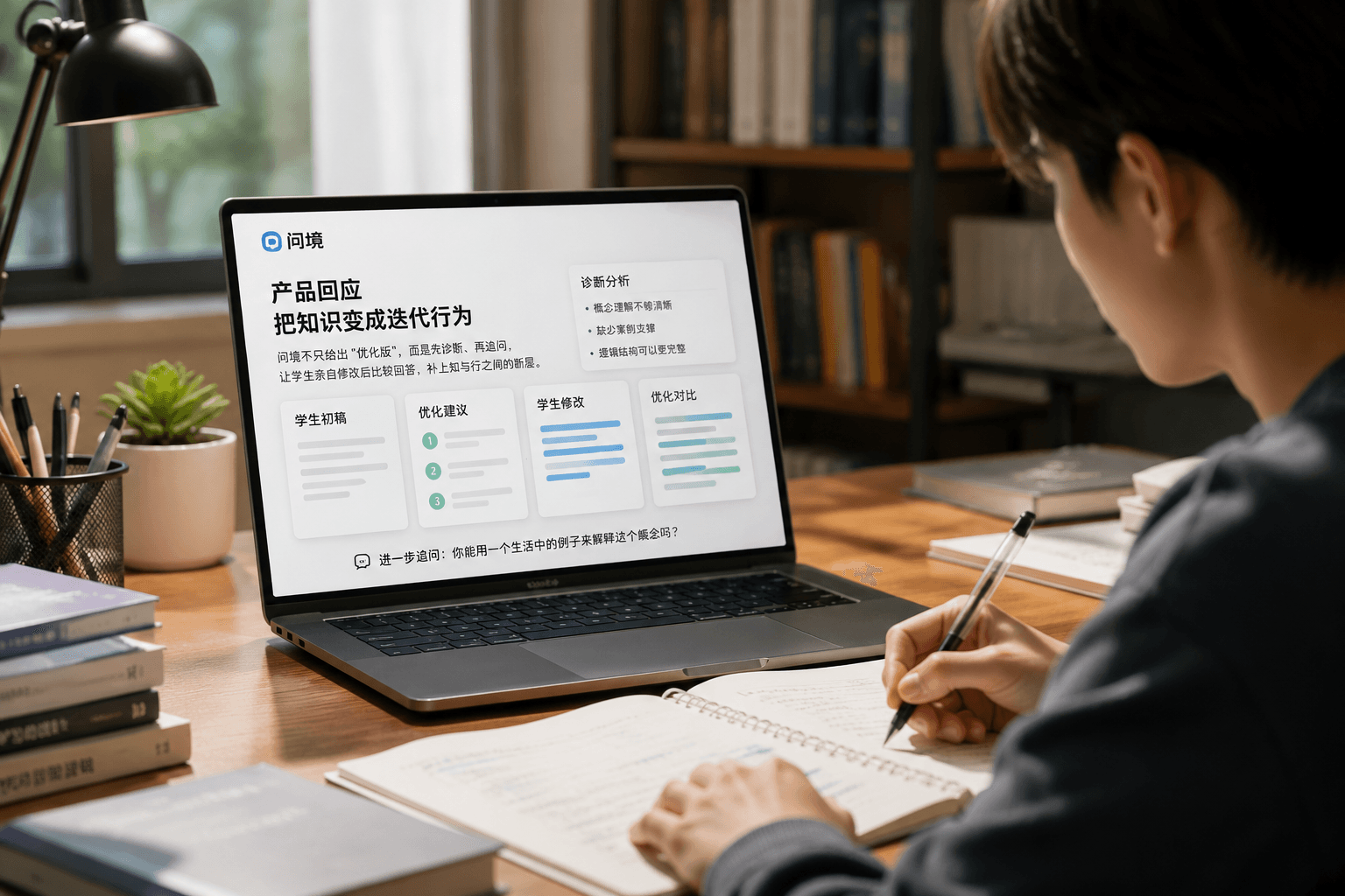 学生使用问境完成提示词迭代训练